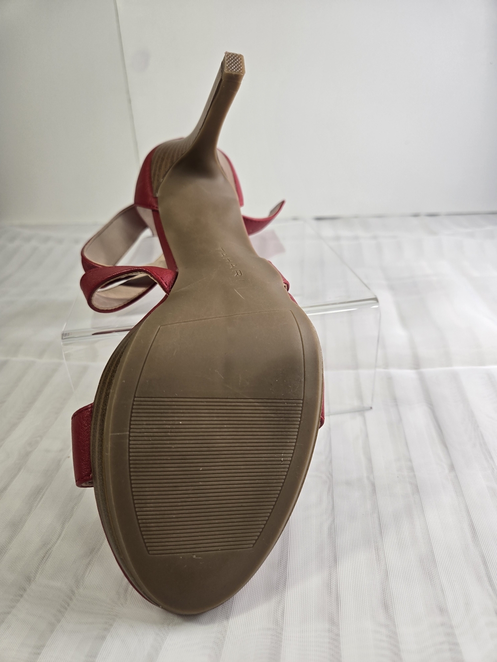 Tahari Red Strappy Stiletto Sandals - Picture 5 of 5